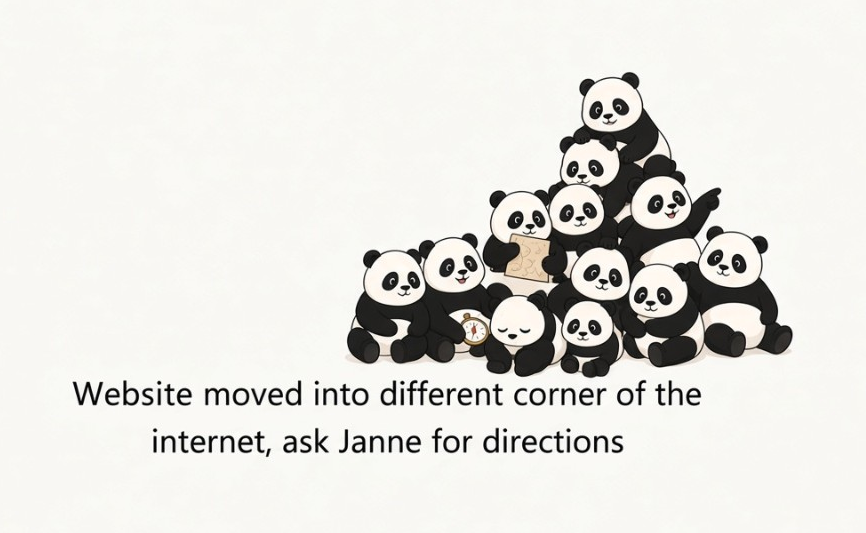 Website moved into different corner of the internet, ask Janne for directions